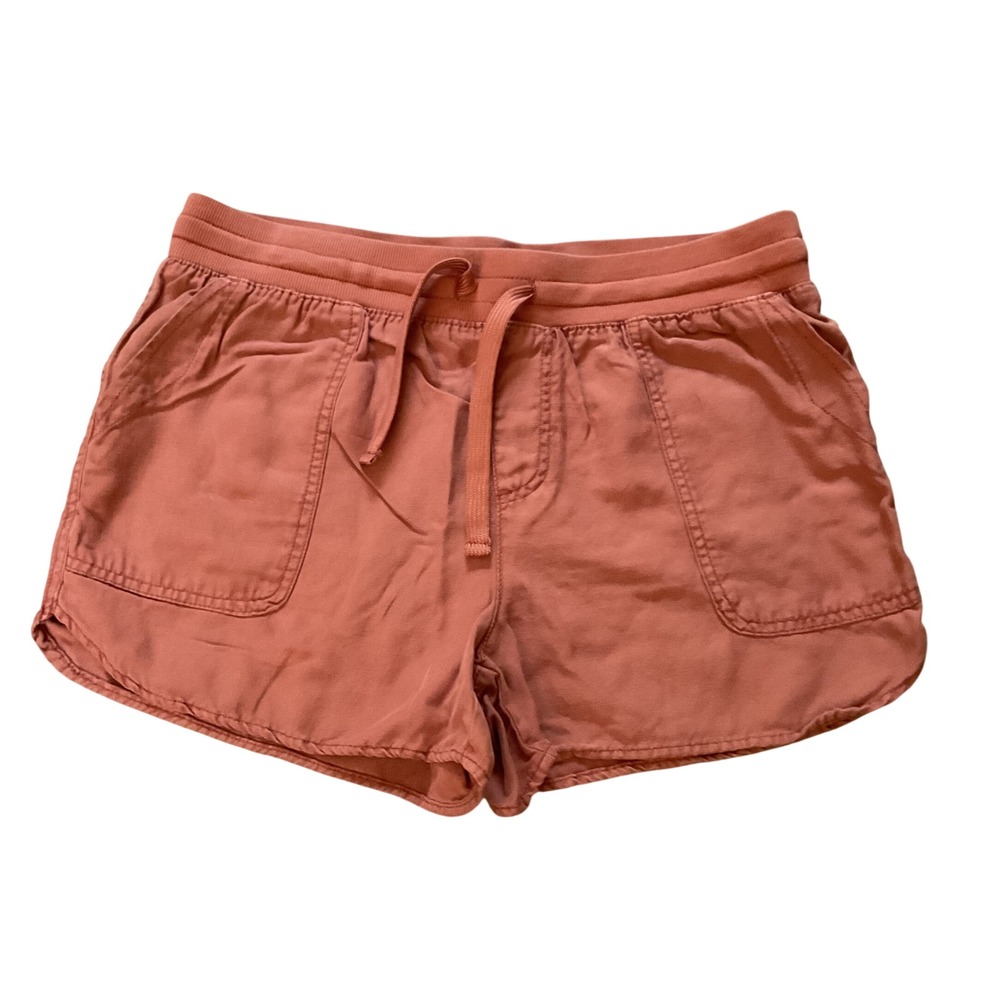 Maurices Womens Rust Terracotta Cotton Lyocell Drawstring Dolphin Shorts Medium